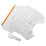 Abaodam 8 Stück Pvc Nählineal für T shirt Ausrichtung mit Maßband und Marker Flexibel Transparent Präzises Ausrichtungswerkzeug für Nähen Transferpressen und Selbstgemacht
