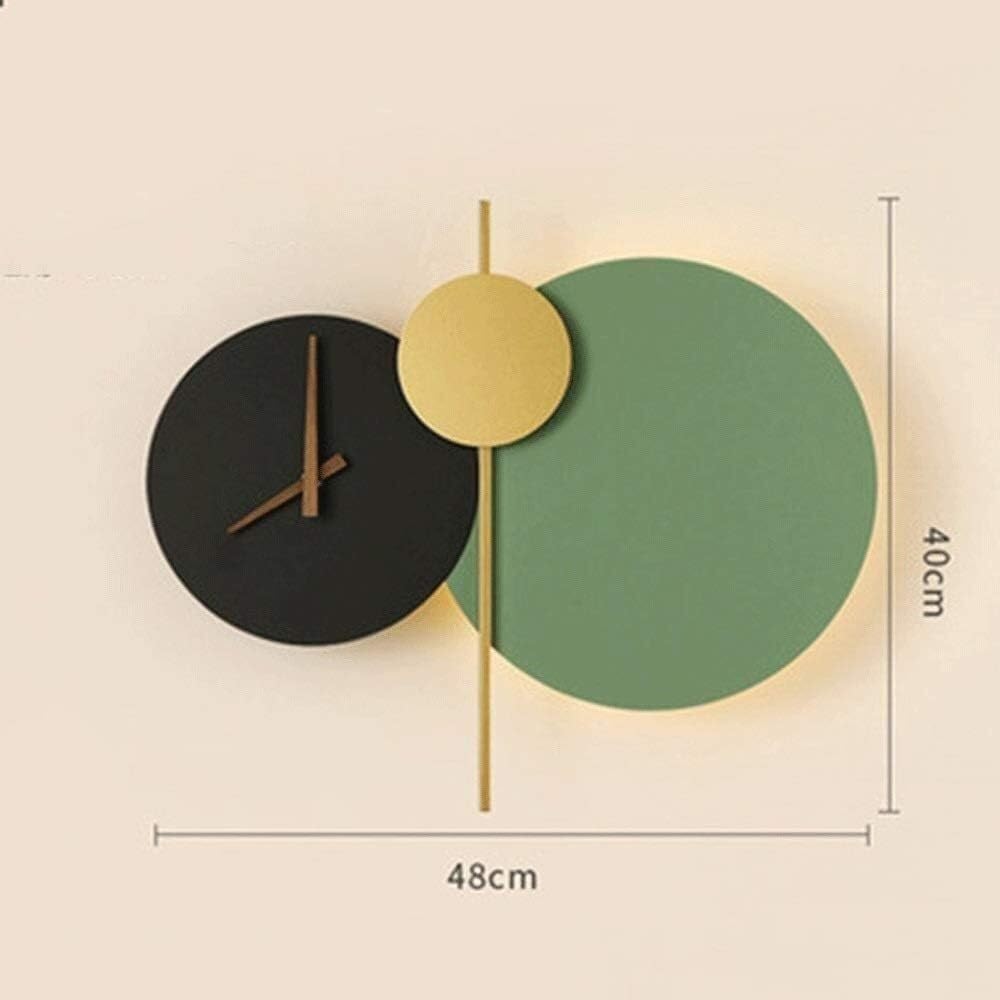 Pendule Murale Horloge Murale LED Moderne Et Silencieuse, Nordique D'intérieur pour Salon Chambre À Coucher Horloge Cuisine