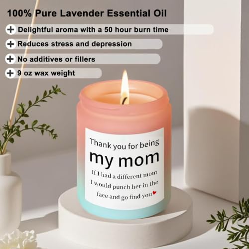 Cadeaux d'anniversaire pour maman de la part de sa fille et de son fils, bougies parfumées de 255 g, cadeaux d'anniversaire pour maman, cadeaux d'anniversaire de Noël, fête des mères – vue 3