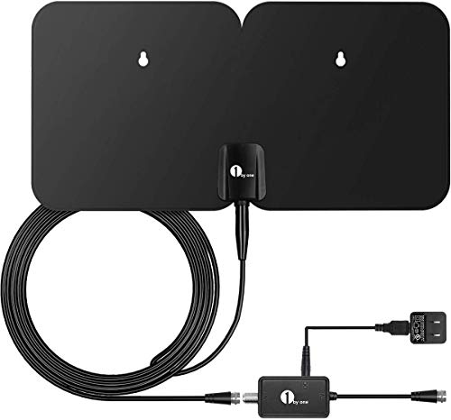 1byone 4K Double Panel HDTV Antenna, Indoor/Outdoor Amplified Digital TV Antenna Waterproof Support