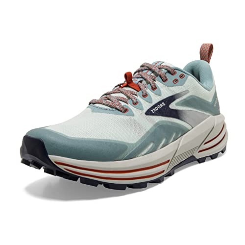 Brooks Cascadia 16, Zapatillas para correr Mujer, Blanco/Verde (Aqua Turmalina Rooibos Té), 37.5 EU