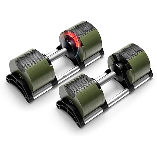 Nuobell 580 Adjustable Dumbbells, 5-80 lb, Set of 2 Free Weights