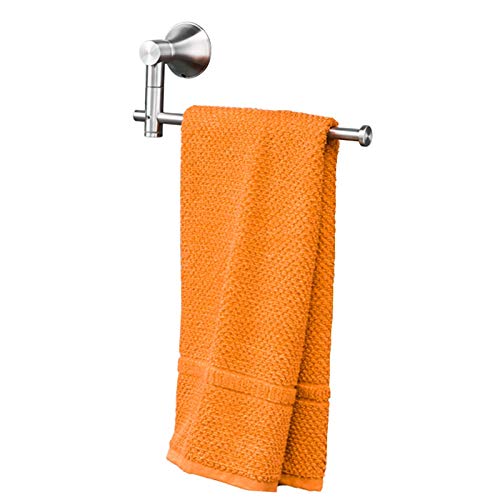 Barre de serviette rotative en acier brossé avec fixation murale gain de place