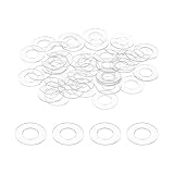 QUARKZMAN 80Pz Rondelle PVC Trasparenti Piatte M6 ID 6mm OD 12mm Spessore 0.5mm Guarnizione Vetro Porta Doccia Per Maniglia Porta Doccia Barra Asciugamani Trasparente