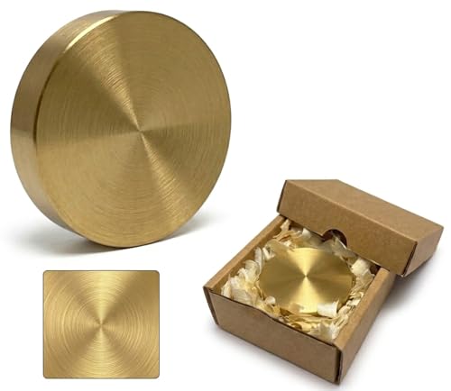 Brass Paperweight, Brushed Gold
