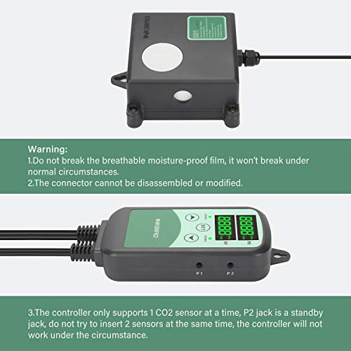 Inkbird ICC-500T CO2 Controller CO2 Meter Carbon Dioxide Controller for Grow Room and CO2 Generator, with CO2 Sensor for Home Grower (CO2 Controller + S01 Sensor) by Inkbird - Image 5
