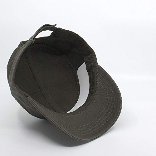 Image of The Vintage Year Heavy Stitching Washed Cotton Cadet Hat - Durable Military Baseball Cap for Men & Women, Outdoor Casual Wear