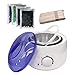 Produktbild wachs haarentfernung, wachswärmer, wax warmer set, waxing maschine, wachserhitzer, 4 * 100g Wachsperlen, 30 Holzspateln wachswärmer set für Augenbraue Gesicht Achsel Bikini Bein zu Hause