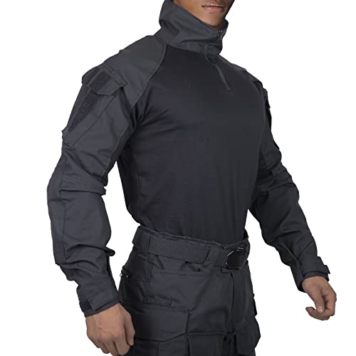 Votagoo Tactical G3 Combat Shirt For Men Airsoft Military Multicam Uniform Army Long Sleeve Clothing With Elbow Pads Black #TOP4