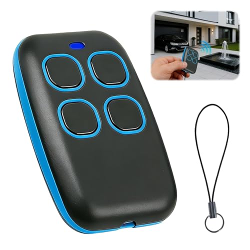 Mando a Distancia Universal 4 en 1 para Puertas y garajes Mando a Distancia Rolling Code Multifrecuencia de 280 a 868 MHz para Puertas, Garajes, Automatismos y Alarmas(Azul)