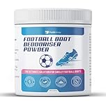 Football Boot Deodoriser Powder - Odour Eliminator & Freshener for Smelly Shoes, Trainers & Sports Gear - Absorbs Moisture & Sweat - Natural Non-Toxic Formula, Peppermint & Tea Tree - 100g Container