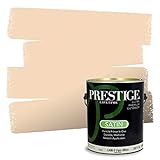 PRESTIGE Paints Exterior Paint and Primer In One, 1-Gallon, Satin, Comparable Match of Sherwin Williams* Cachet Cream*