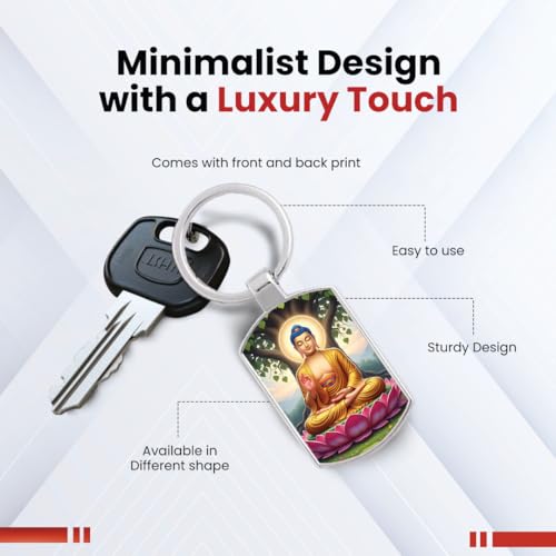 Image of Premium Printed Metal Keychain for Men & Women | High-Definition Artwork Print | Durable Key Ring for Car, Bike, Home & Office Keys | Stylish Decorative Key Holder Gift