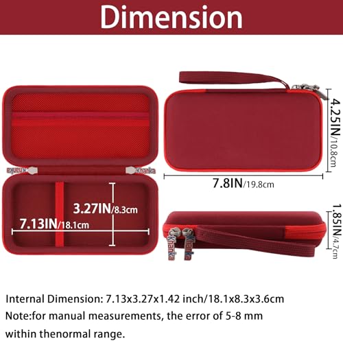Étui de voyage rigide Khanka pour Texas Instruments TI-30XIIS rouge - 4