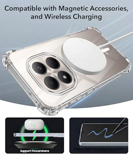 Image of Jkobi Shockproof Crystal-Clear Back Cover for Xiaomi Redmi Note 15 Pro 5G (Magsafe Wireless Support | Drop & Camera Protection | Hard Polycarbonate)