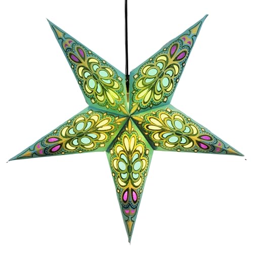 Om Gallery Paper Starlight 24 Inch Large Paper Star Lamp Mystic River