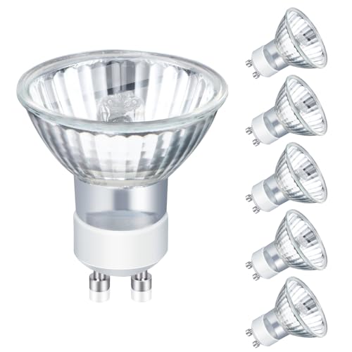 GECXGY GU10 Halogen Bulb 35W 230V Downlight Bulbs 280lm Warm White 2800K 40° Beam Angle Dimmable GU10 Halogen Spotlight Bulb- 6Pack