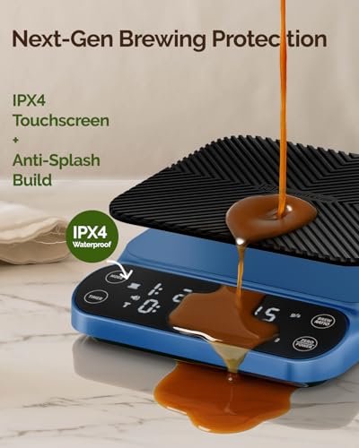 Image of Maestri House S3 Coffee Scale with Timer, 3kg /0.1g Rechargeable Pour Over Coffee Scale, 3 Brew Modes, Adjustable Brew Ratios & Flow Rate Display, Scale for Pour Over, Espresso & French Press-Blue