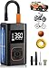 Produktbild Reifenfüller, Tragbarer Luftkompressor, 8000 mAh kabellose Luftpumpe für Autoreifen, 150 PSI Elektrische Fahrradreifenpumpe mit LED-Licht und digitalem Druckmesser für Motorrad, Auto, Ball, Fahrrad