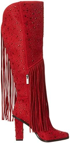 Jessica Simpson Women's Asire Fringe Knee Boot, Wicked Red, 9.5 | Image 5