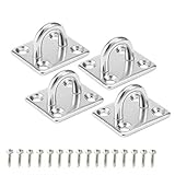 【ROBUSTES MATERIAL】 Diese quadratischen Augenplatten sind aus 304 rostfreiem Stahl, die fest und langlebig verschweißt sind, mehr verschleißfest, rostfrei, korrosionsbeständig, Dieses Material ist perfekt für lange Zeit im Freien arbeiten. Solide Edelstahlstruktur bietet höhere Festigkeit. Die Oberfläche wird mit Drahtziehbehandlung bearbeitet. Hochglanz und glatt berühren. Hochglanzpolierte Oberfläche. Glatte Oberfläche ohne Grate.