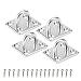 Produktbild AIYoo Eye Plate 4Pcs 5mm Edelstahl Eye Plates Pad Augen Ring Haken mit 16 Schrauben Square Decke Wandhalterung Heavy Duty Haken für Yoga Schaukeln Hängematten / Boat Rigging / Marine Deck Hardware
