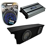 Alpine Bundle Compatible with 2007-2017 Jeep Wrangler JK Unlimited ALP19-S-W10D2 Dual 10' Loaded Sub Box Enclosure with HA-A800.1 Amplifier and HA-AK4 4 Gauge Amp Install Kit