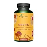 Vegavero Difese Immunitarie Adulti | 120 capsule | con Echinacea, Vitamina C, D3, Zinco e Selenio | Senza Additivi e Certificato in Laboratorio | Rinforzo Sistema Immunitario