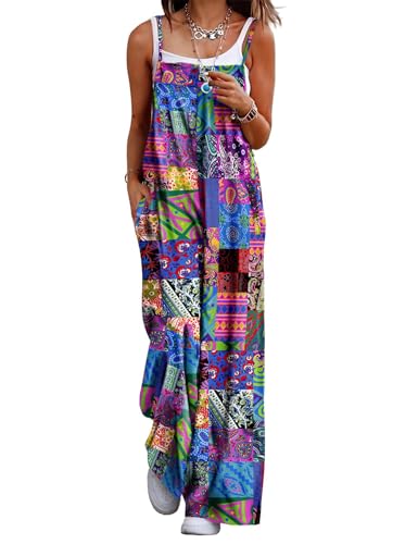 YESNO Women's Summer Boho Jumpsuits with Pockets
