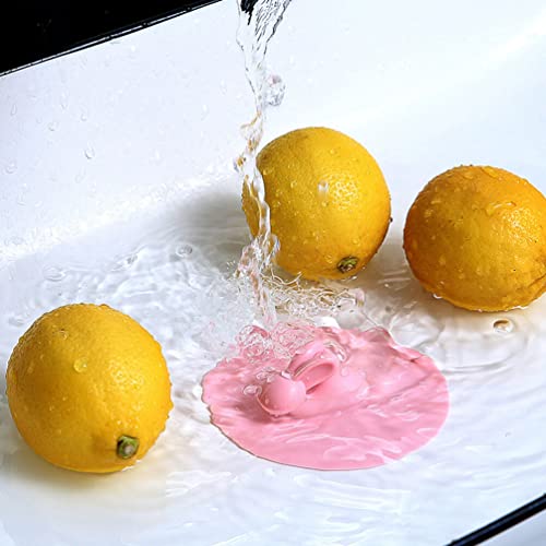 Tapones de Drenaje de Silicona Rosa para Bañera 4 piezas miniatura 3