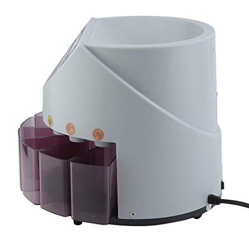 Contamonete Conta Monete Euro Macchina Contatore Monete, 8 Cassetti, 300 Monete / Minuto, Separatore Monete Automatico (Grigio)