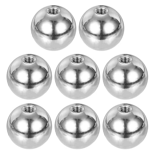 PATIKIL M4x18mm Ball Nuts Knob, 8 Pcs Female Thread 304 Stainless Steel Round Blind Hole Screw Cap Cover for Lighting Machinery DIY Decoration, Silver