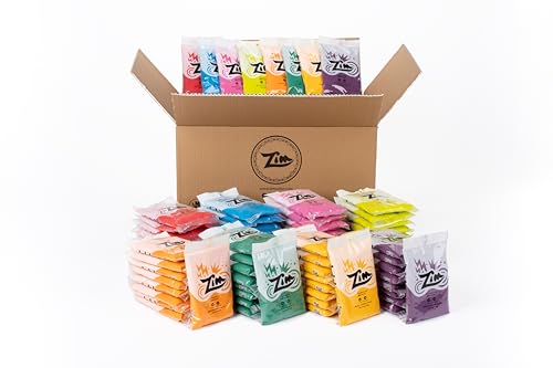 Pó Colorido Zim - 200 Un. De 50g | Festa Holi | Tinta Em Pó