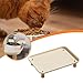 Imagen de Kuntesetty Soporte Elevado para Comedero de Gato Dispensador de Alimentos Estante para Tazón de Agua Material Madera Y Metal Adecuado para Mascotas en El Hogar a