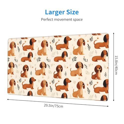 Tapis de souris pour ordinateur portable imprimé teckel mignon - 2