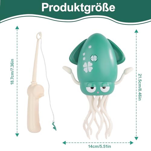 STEFUEWILL17 Hindernis Vermeiden Dancing Oktopus Spielzeug - Partyspiele Freund Kindertag, Control Remote Oktopus Krake Animals Geschenk Ideen, Simulierter Angeln Led Lichteffekten USB Ladung