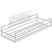 Akozon Wrought Iron Bathroom Storage Rack - Wall Hanging with Suction for Toilet Bowl, Bathroom Sundries & Kitchen Storage, No Tools Required (White)