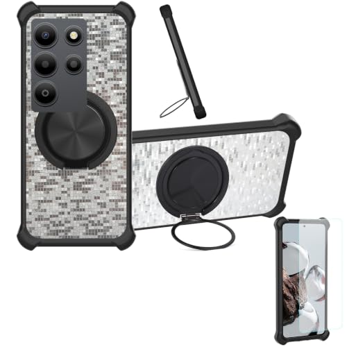 �Ή� Blackview Wave 2C �P�[�X Phone Case [1�� 9H+�d�x���� �K���X�t�B����][360°��]���X�^���h�A�}�O�l�b�g��] CX-21-HEI