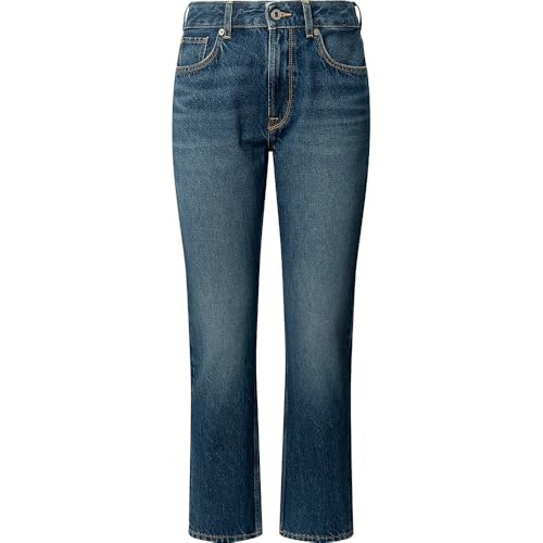 Pepe Jeans Straight Jeans Mw Mary, Blu (Denim-4A3), 25 W/30 L Donna