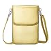 MoKo Cell Phone Bag, Multi-Pocket Crossbody Pouch with Shoulder Strap Fit iPhone 11 Pro/11/11 Pro Max/Xs Max/XR/Xs/X, Samsung Galaxy Note 10/Note 10 Plus/S10e/S10/S10 Plus, Oneplus 7 - Champagne Gold