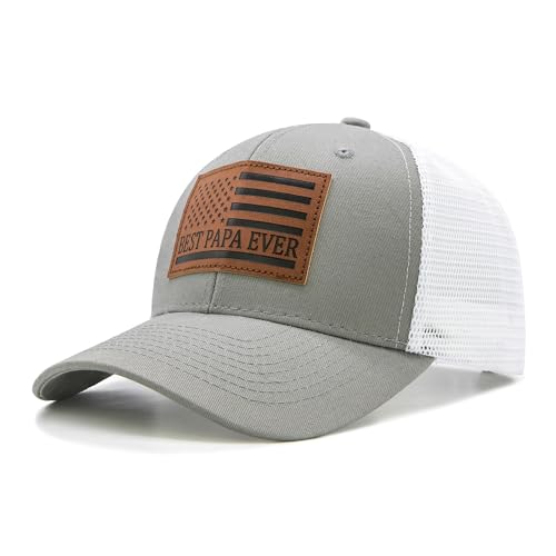 Image of Waldeal Papa Trucker Hat, Adjustable Snapback Dad Hats for Men, Fathers Day Birthday Gifts from Daughter