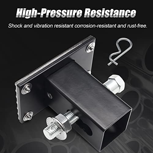 Somusentrailer Hitch Cover, Heavy Duty 2" Inch Tow Rear Receivers Plug Covers Flag Metal Emblem Guard Compatible With Pickup Trucks Cars Suv - Black #TOP2