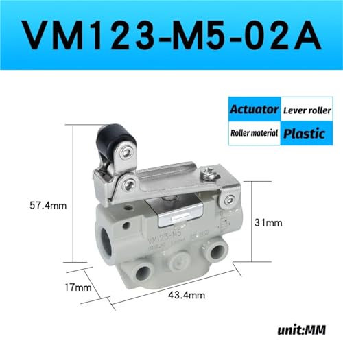 Vanne mécanique VM131-01-00A VM120-01-00A VM133-M5-01SA VM123-M5-02A distributeur 3/2 - 3