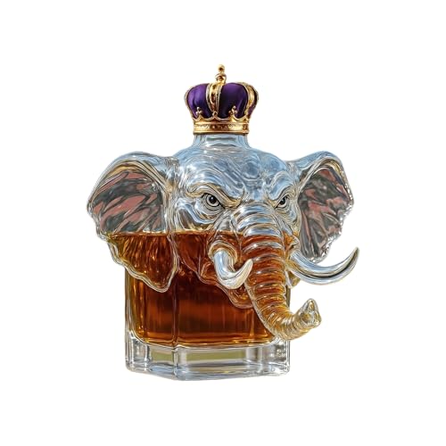 Botellas de whisky de animales, decantador de elefante para whisky, contenedor de almacenamiento, idea de regalo para hombres, decoración