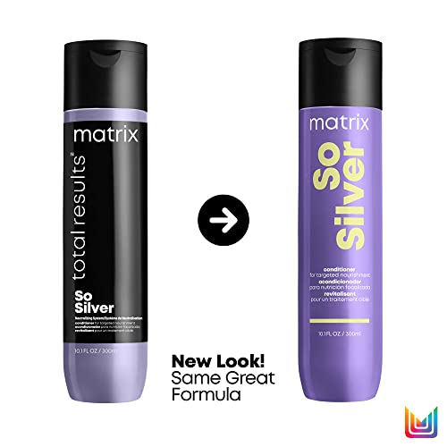 Matrix So Silver Purple Shampoo, Conditioner, & Miracle Creator Set | Neutralizes Yellow Tones & Nourishes Dry Hair | For Blonde, Grey, & Platinum Hair | For Color Treated Hair | Packaging May Vary #TOP2