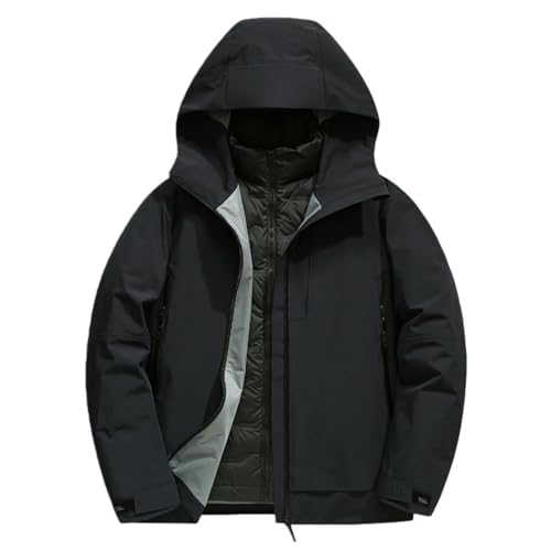 Doudoune imperméable anti froid veste coupe-vent amovible pour homme