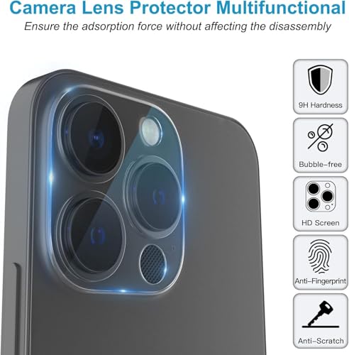 Image of Xmon Back Camera Lens Protector for iPhone 15 Pro Max (1 Pack) Premium Camera Glass Protector Guard, Anti-Scratch, Ultra-Clear, Easy Installation