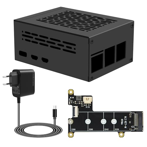Geekworm X1001 PCIe to NVMe Shield haut débit avec boîtier de protection et secteur 5V 5A