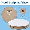 Falling in Art 12" Banding Wheel, Wood Turn Table Sculpting Wheel for Pouring, Painting, Spraying - Round Lightweight Sculpting Stand Wood Base for Detailed Display/Cake Decorating #5