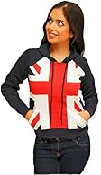 Iconic Union Jack Design – Stylish SW160 Ladies/Girls Summer Hoodie featuring a bold Union Jack flag print on the front for a true British look. Lightweight Jersey Fabric – Made with soft, breathable jersey material ideal for spring and summer wear—c...